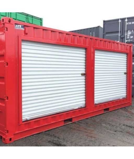 QCC.jpg 20-Fuß-Container mit 2 Sektionaltoren