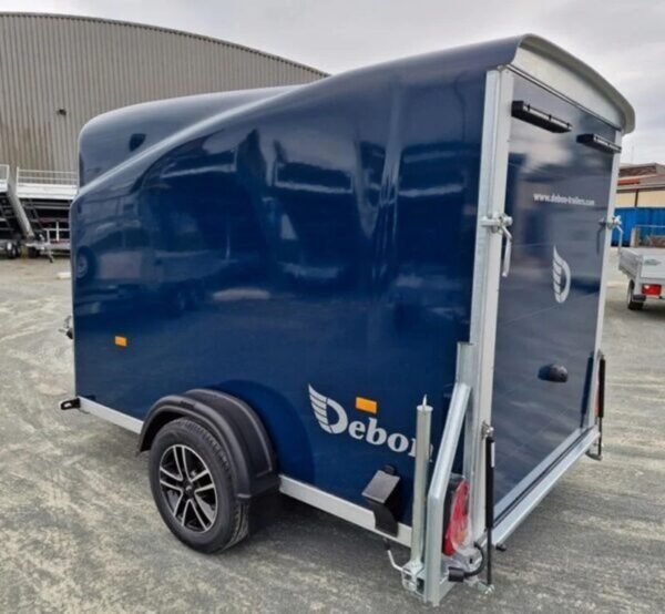 Pullman Debon Cargo 1300 blauer Anhänger mit Federung und Seitentür
